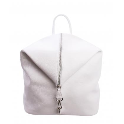 Bags and more Aria Fehér Női Bőr Hátizsák