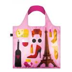 Loqi Paris Rózsaszín Női Bevásárlótáska