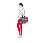 Reisenthel Easyshoppingbag Artist Stripes Sötét kék Női Bevásárlótáska