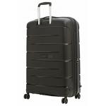 Roncato Flight DLX Bővíthető Fekete Nagy bőrönd