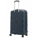 Roncato Flight DLX Bővíthető Kék Közepes bőrönd
