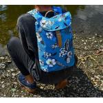 The Pack Society Small Backpack Blue flower Világoskék Hátizsák