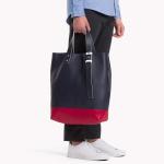 Tommy Hilfiger Icon Tote Kék Bőr Táska